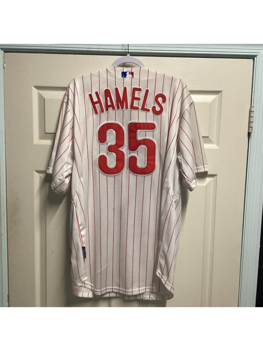 Majestic Philadelphia Phillies #35 Cole Hamels Jersey White Size 54 -W/ HK Patch